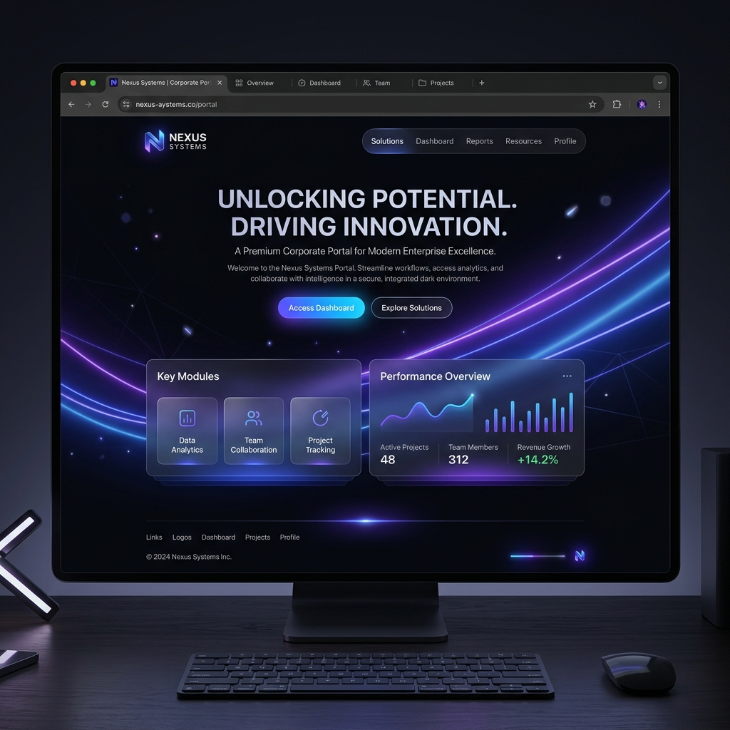 Apex Global Corporate Portal Mockup